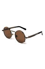 Ronde Zonnebril Hipster Brons Montuur Rond Donkerbruine Glaz, Handtassen en Accessoires, Zonnebrillen en Brillen | Dames, Ophalen of Verzenden