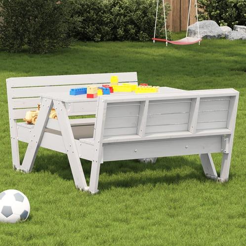 vidaXL Picknicktafel voor kinderen 88x122x58 cm massief, Tuin en Terras, Tuintafels, Nieuw, Verzenden