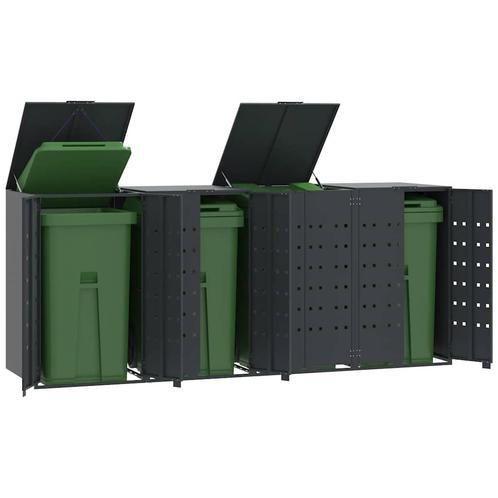vidaXL Containerberging 4 containers 276x79x117 cm staal, Doe-het-zelf en Bouw, Containers, Verzenden