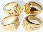 4 religieuze ringen - Egyptaanse kruis, Latijnse kruisen met, Antiek en Kunst