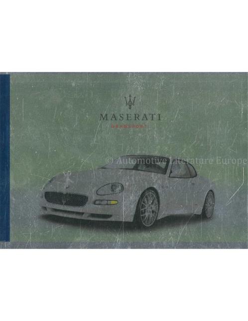 2006 MASERATI GRANSPORT INSTRUCTIEBOEKJE DUITS, Autos : Divers, Modes d'emploi & Notices d'utilisation
