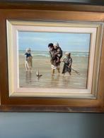 Lois Kapr (1922-2007) - Strandscene kinderen in traditionele, Antiek en Kunst