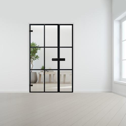 Steel look deur met zijlicht voor stomp kozijn, Bricolage & Construction, Fenêtres & Moustiquaires, Envoi
