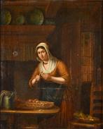 Elizabeth Alida Haanen (1807-1881) - The maid peeling, Antiquités & Art