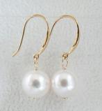 Zonder minimumprijs - Oorbellen - 18 karaat Geel goud Parel