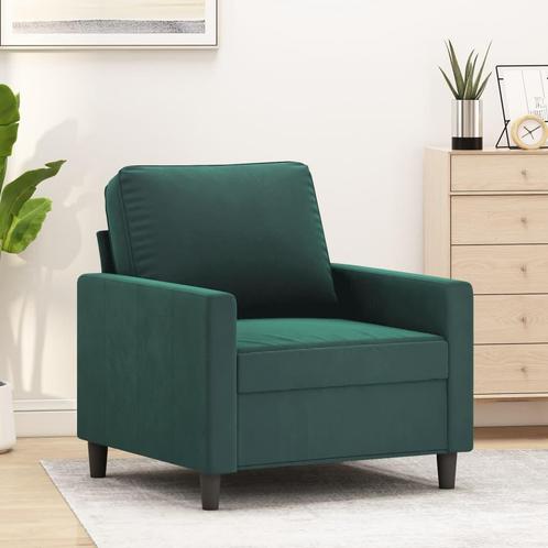vidaXL Fauteuil 60 cm fluweel donkergroen, Huis en Inrichting, Zetels | Zetels, Nieuw, Verzenden