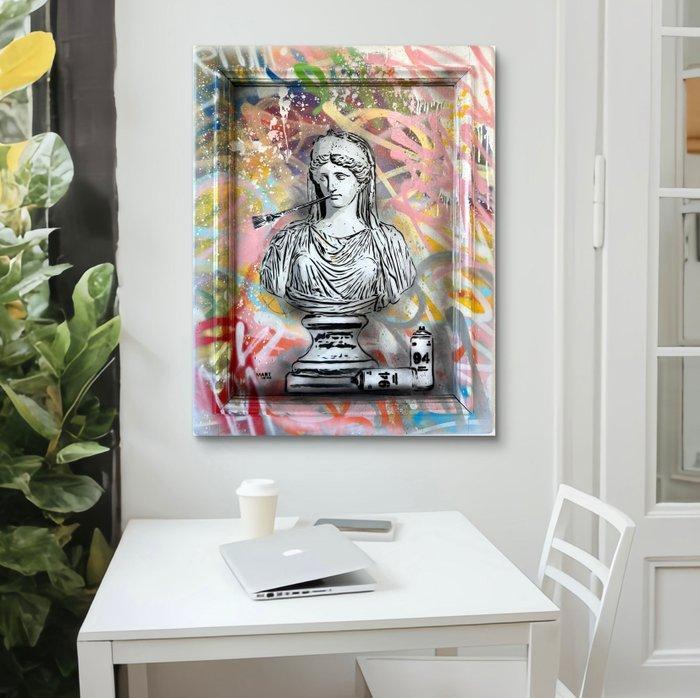 Mart Signed - you will never stop art, Antiek en Kunst, Kunst | Schilderijen | Modern