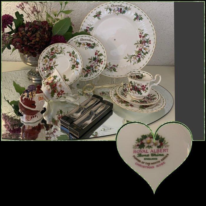 Royal Albert - Koffie- en theeservies (10) - Kerstroos -, Antiek en Kunst, Antiek | Meubels | Tafels