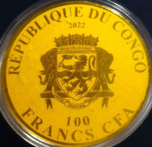 Congo. 100 Francs 2022 Princess Diana - A Princess (.999), Postzegels en Munten, Munten | Europa | Niet-Euromunten