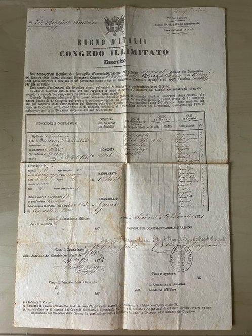 Italie - Armée/infanterie - Document - Documenti e, Verzamelen, Militaria | Algemeen