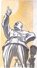 Mussolini eist zijn plaats onder de zon op spotprent, Verzenden