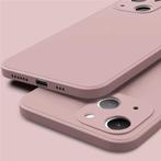 iPhone 13 Pro Max Square Silicone Hoesje - Zachte Matte Case, Telecommunicatie, Mobiele telefoons | Hoesjes en Screenprotectors | Apple iPhone