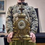 Tafelklok Regency - Verguld brons - 1850-1900 - Met Leeuwen, Antiek en Kunst