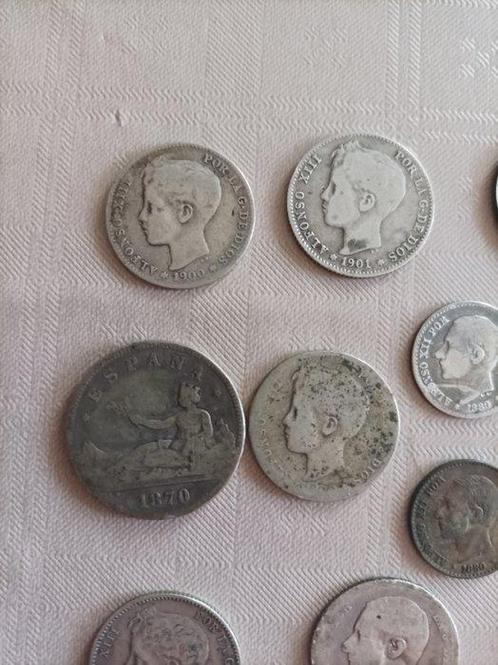 Spanje. Alfonso XII. 2 Pesetas 1 peseta 50 céntimos, Postzegels en Munten, Munten | Europa | Niet-Euromunten