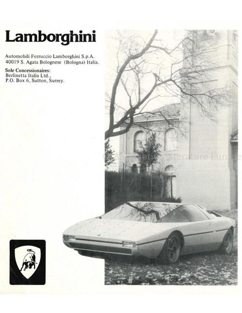 1975 LAMBORGHINI PROGRAMMA BROCHURE ENGELS, Livres, Autos | Brochures & Magazines