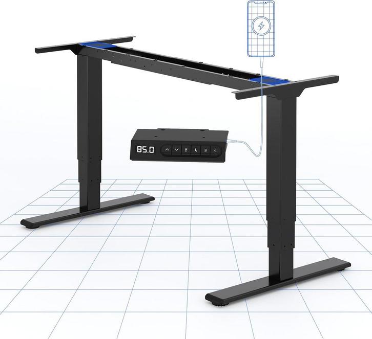 FLEXISPOT E5B Zit Sta Bureau Verstelbaar Bureau Elektrisch B, Diversen, Bureau-accessoires, Nieuw, Verzenden