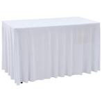 2x Tafelhoezen Stretch 120x60cm Wit | Retour Deal! Feeste..., Verzenden, Nieuw