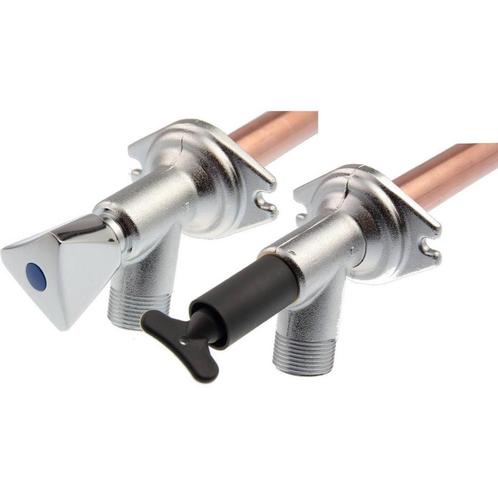 Vorst Vrije Gevelkraan AquaSec, Doe-het-zelf en Bouw, Sanitair, Kraan, Nieuw, Chroom, Ophalen of Verzenden