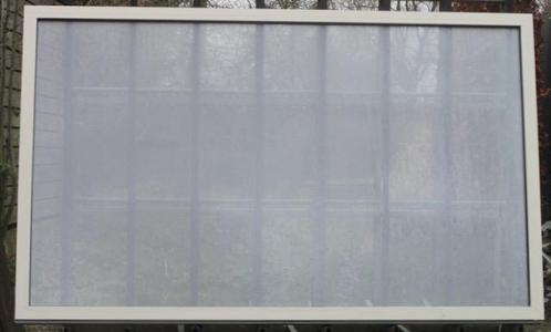 aluminium raam , chassis , vensteer 254 x 161 creeme / 9006, Doe-het-zelf en Bouw, Raamkozijnen en Schuifdeuren, Inclusief glas