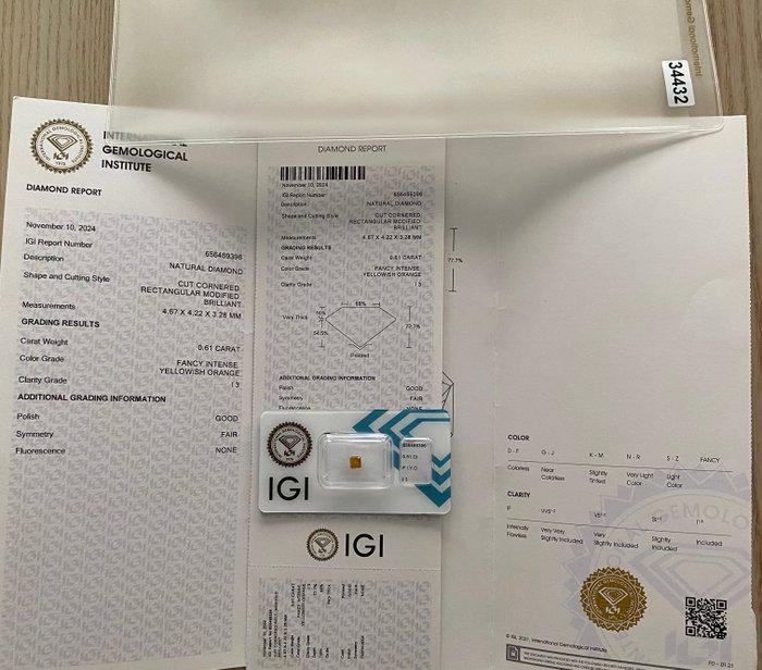 1 pcs Diamant (Natuurlijk) - 0.61 ct - I3 - International, Handtassen en Accessoires, Edelstenen