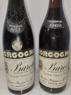 1952 & 1969 Giacomo Borgogno - Piëmont Riserva - 2 Flessen, Verzamelen, Nieuw