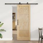 vidaXL Schuifdeuren set Handmatig Naturel en zwart 73.5 x, Doe-het-zelf en Bouw, Deuren en Vliegenramen, Verzenden, Nieuw