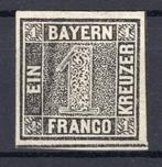 Bavière 1849 - Bayern-Eins inutilisé avec certificat Brettl, Postzegels en Munten, Gestempeld