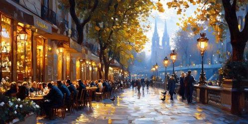Iconica - Parisian Atmosphere · XXL, Antiek en Kunst, Kunst | Schilderijen | Modern