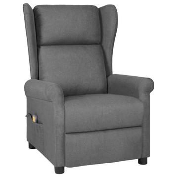 vidaXL Massagestoel stof lichtgrijs, Verzenden, Nieuw