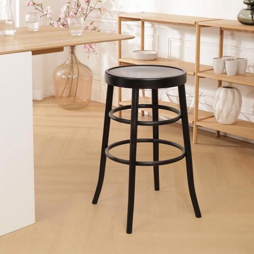 Fameg | houten barkruk zwart | 75 cm | 30% korting, Huis en Inrichting, Barkrukken, Nieuw, 1 kruk, Hout, 60 tot 90 cm, Verzenden