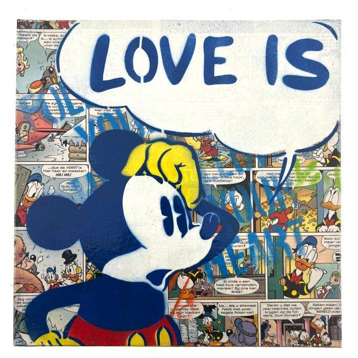 Koen Betjes (1992) - Mickey and Minnie - Love is the Answer, Antiek en Kunst, Kunst | Schilderijen | Modern