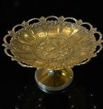 Schaal - Antieke messing tazza - Messing - Tazza met, Antiek en Kunst