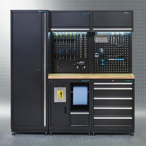 Datona Werkplaatsinrichting PREMIUM met eiken werkblad 200, Doe-het-zelf en Bouw, Werkbanken, Ophalen of Verzenden