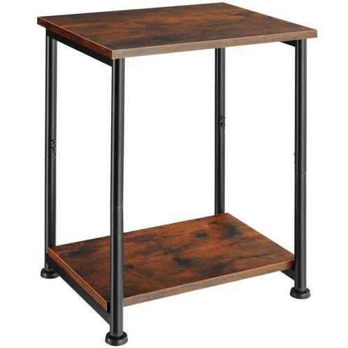 Bijzettafel Yonkers 38,5x30x51,5cm - Industrieel hout donker, Maison & Meubles, Tables | Tables d'appoint, Envoi