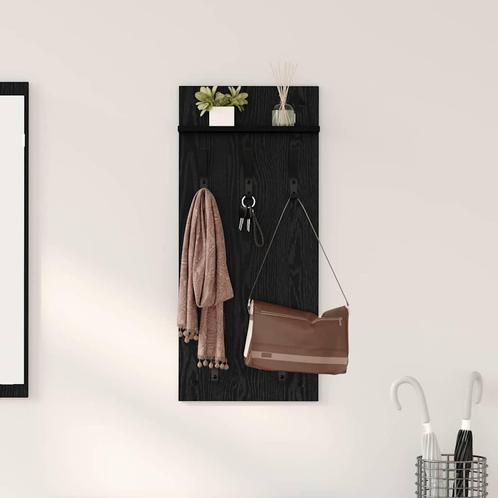 vidaXL Wandgemonteerde kapstok met plank Zwart eiken 90 x 40, Huis en Inrichting, Kasten | Wandmeubels, Nieuw, Verzenden