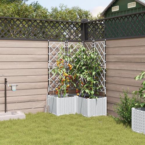 vidaXL Tuinbakken met Water Irrigatiesysteem - Set van 3 in, Tuin en Terras, Bloempotten, Nieuw, Verzenden