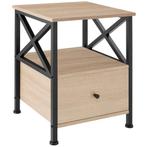 Nachtkastje Falkirk 40x41,5x55,5cm - Industrieel licht hout,, Maison & Meubles, Tables | Tables d'appoint, Verzenden