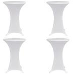 vidaXL Statafelhoes 4 st stretch Ø60 cm wit, Verzenden, Nieuw