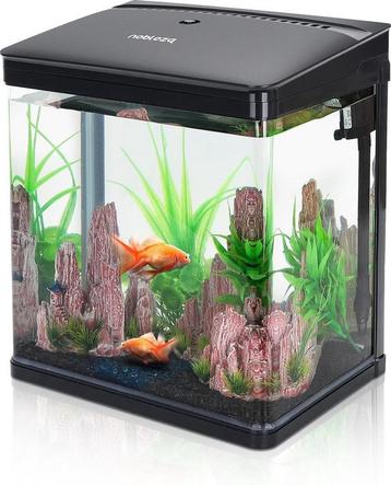 Nobleza Aquarium - 14L - 29x20x33 cm - zwart, nano-aquarium beschikbaar voor biedingen