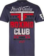Fear The Fighter Boxing Club 2.0 T-shirt Katoen Blauw, Vechtsport, Verzenden