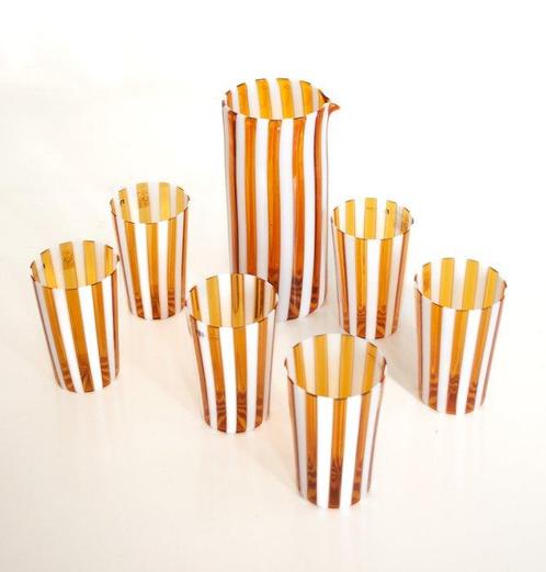 Murano, F.lli Moretti - Gio Ponti - Drinkset (6) - Glas, Antiek en Kunst, Kunst | Designobjecten