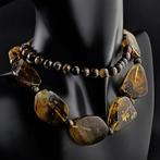 Echte 45 g BALTISCHE AMBER ketting – elegante fossiele, Antiek en Kunst