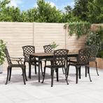 vidaXL Tuinstoelen 6 st gietaluminium bronskleurig, Tuin en Terras, Verzenden, Nieuw