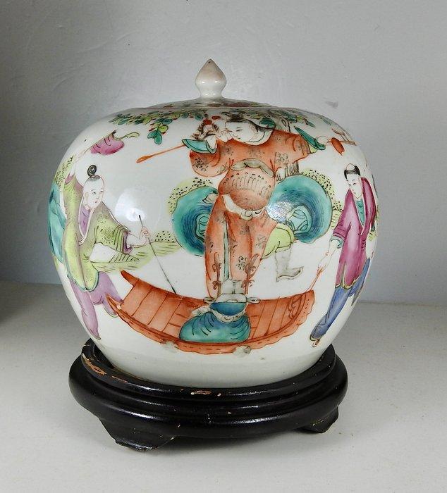 Pot - Porselein - dekselpot, Antiek en Kunst, Antiek | Overige Antiek