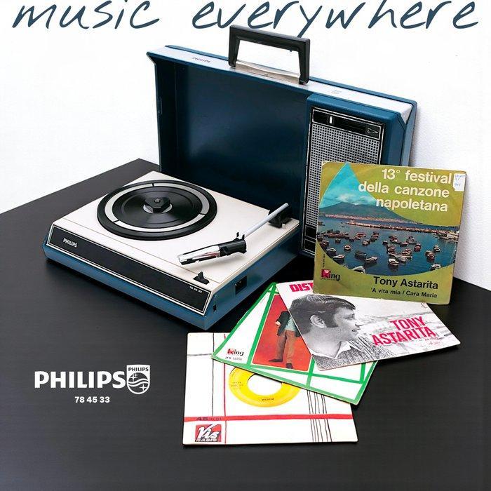 Philips - Mod. 22GF 403 RARA Colorazione Blu Oceano - 1960s, Audio, Tv en Foto, Radio's