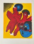 Corneille (1922-2010) - Vol d'oiseaux ou le cardinal rouge