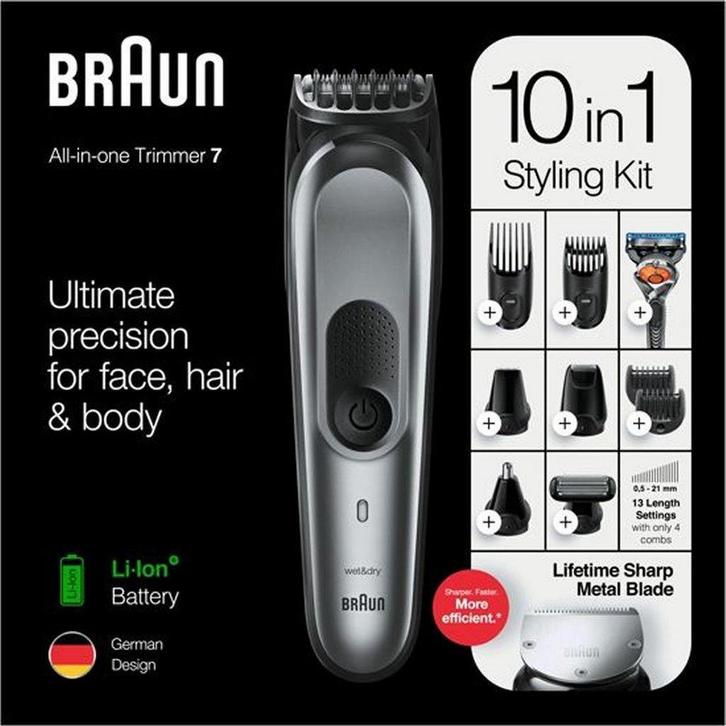 Braun Multigroomer 7221 - 10 in 1 Trimmer - Baardtrimmer..., Bijoux, Sacs & Beauté, Beauté | Soins des cheveux, Envoi