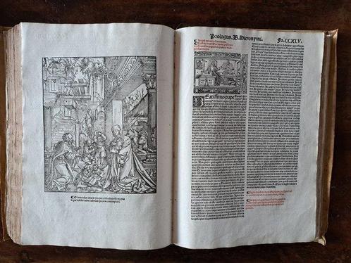 Illustrated Bible - Biblia Cum Concordantiis [144 woodcuts], Antiek en Kunst, Antiek | Boeken en Manuscripten