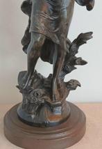 L & F Moreau - Statue, Muse de Bois - 48.5 cm - Bois, Régule, Antiquités & Art