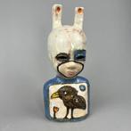 Iwo Rynkiewicz (1970) - “With BIRD” Hand made Ceramic Figure